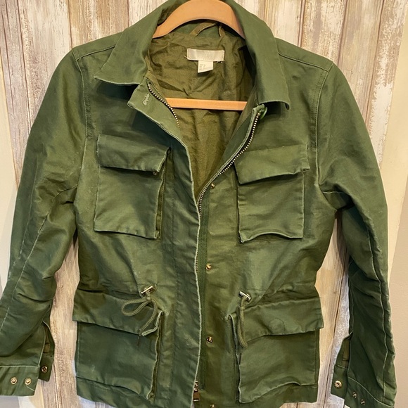 H&M Jackets & Coats Hm Distressed Utility Jacket Poshmark